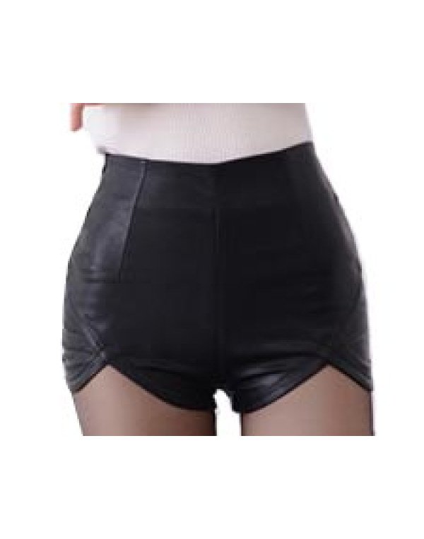 HugMe.fashion Genuine Leather Biker Red Short SH3